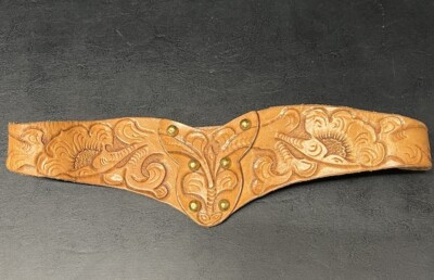 Vintage Western Hand Tooled Leather Belt Brown Floral Boho Retro Hippie 28"  | eBay | eBay US