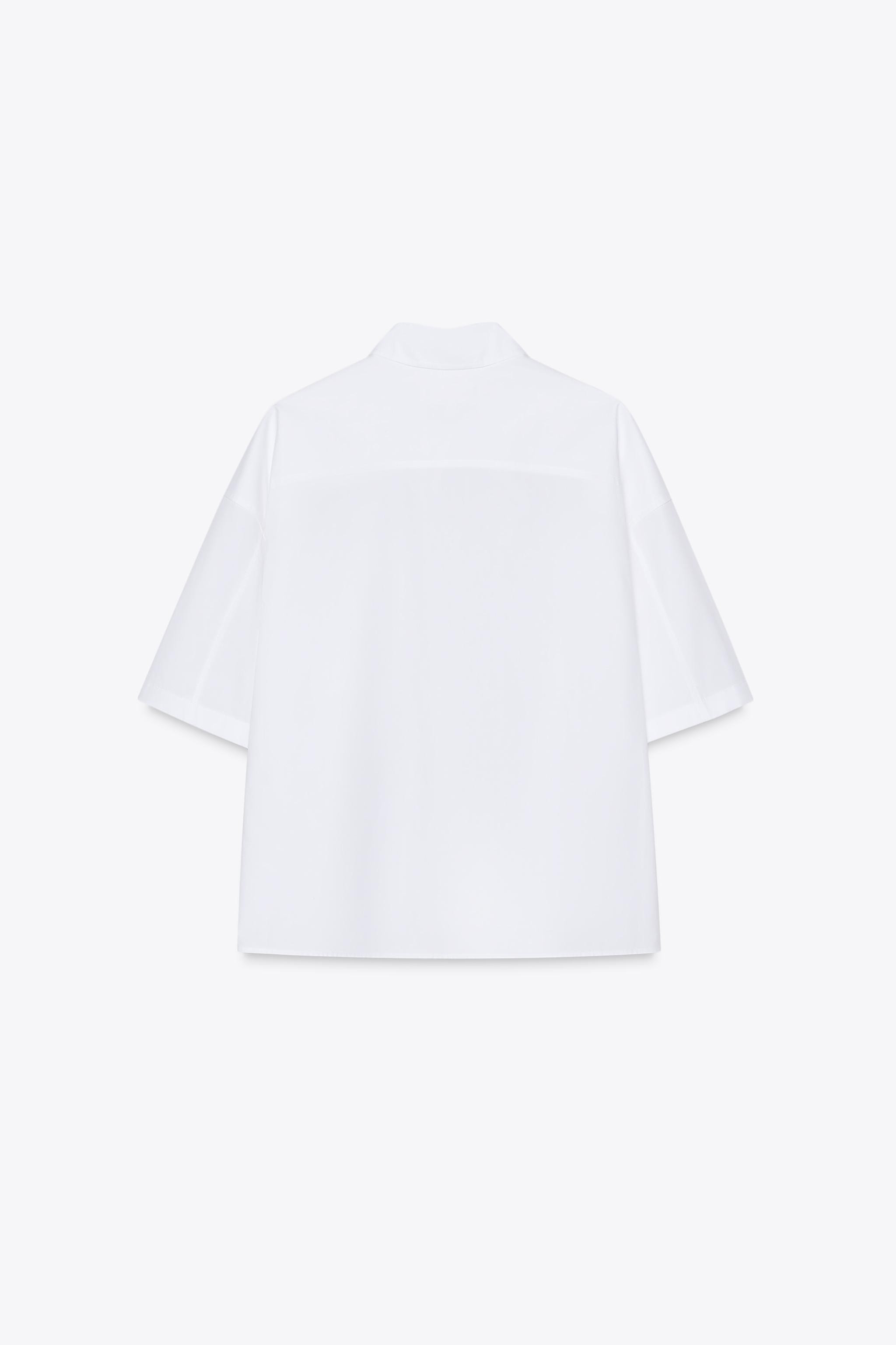 CROPPED POPLIN SHIRT ZW COLLECTION | Zara US