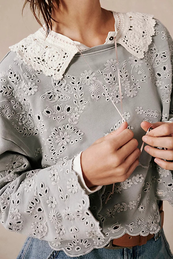 Iris Embroidered Sweatshirt | Free People (Global - UK&FR Excluded)