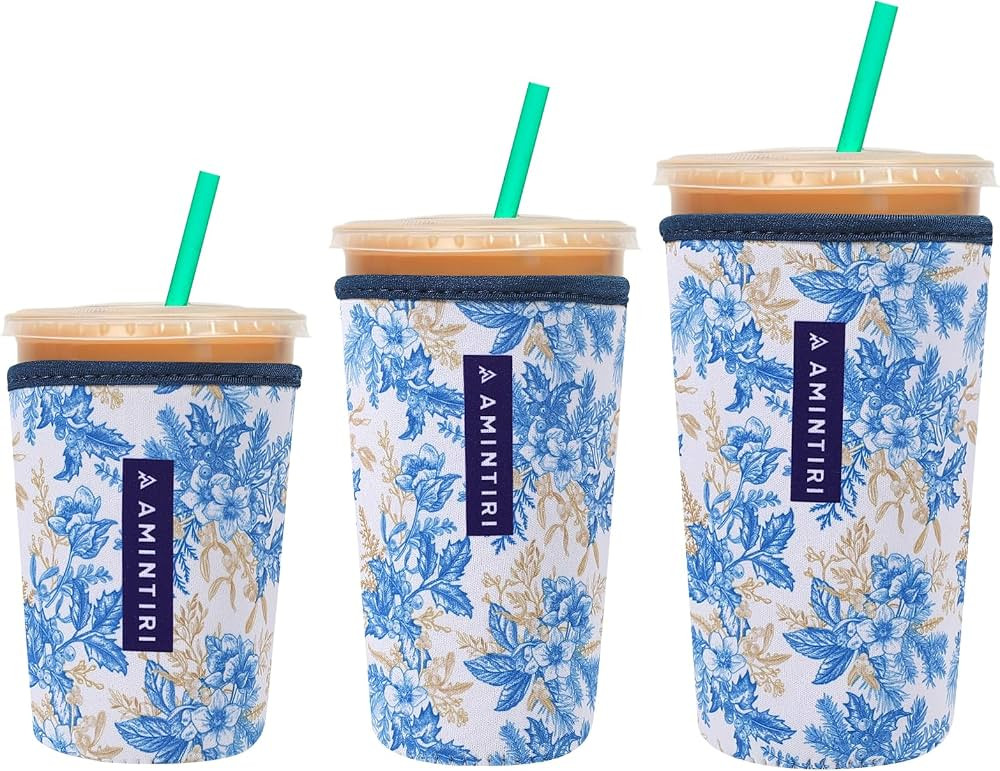 3 Pack Reusable Sleeve for Iced Coffee Cup, Coffee Neoprene Sleeve for Iced&Hot Drinks, Coffee Sl... | Amazon (US)
