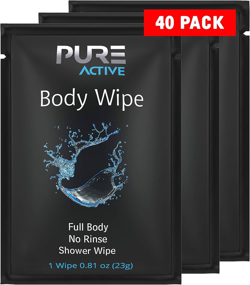 Shower Body Wipes, 40 Individually Wrapped Personal Hygiene Body Wipes for Women and Men, Keep Cl... | Amazon (US)