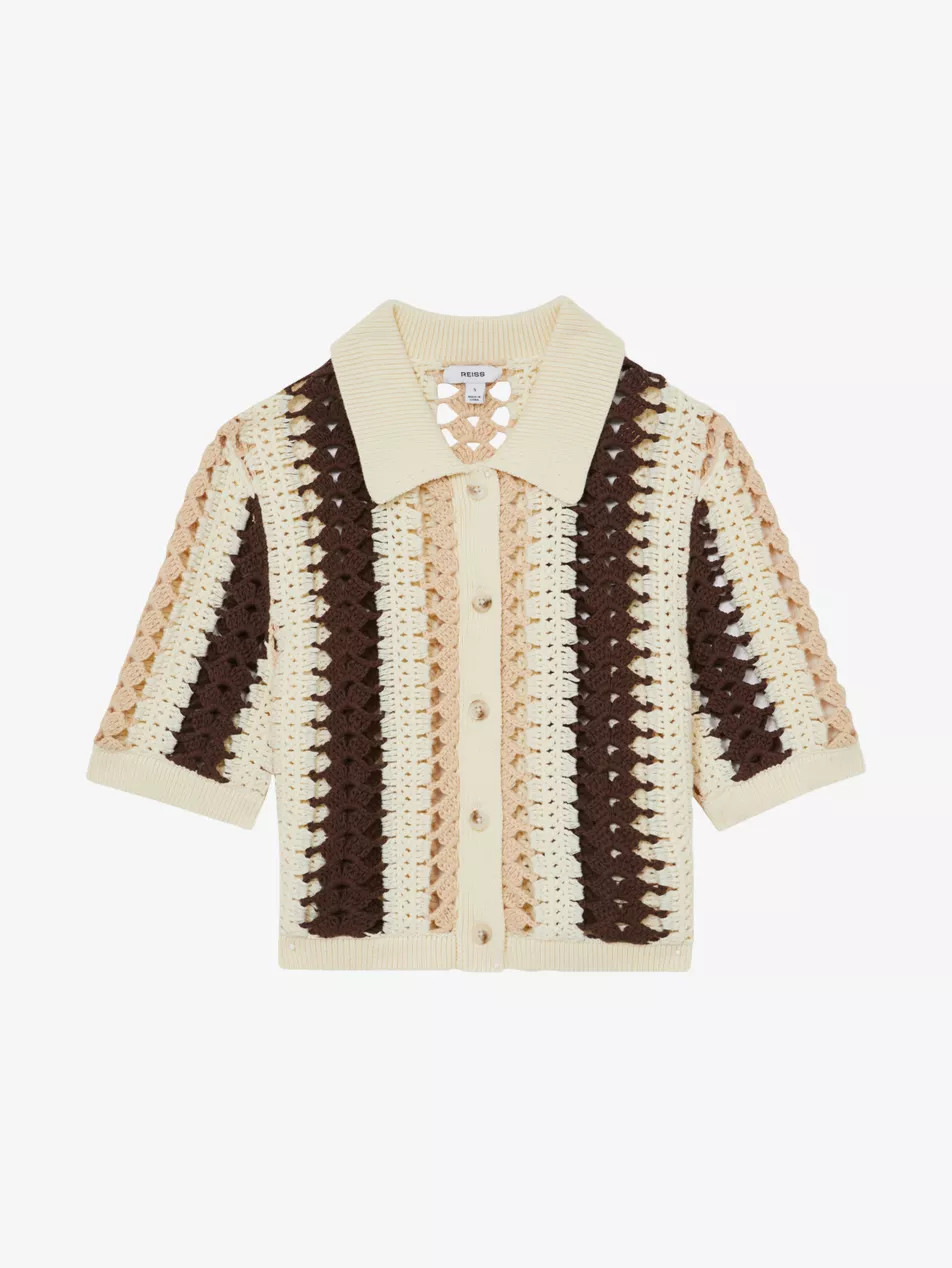 Roni Crochet-Knit Cotton Shirt | Selfridges