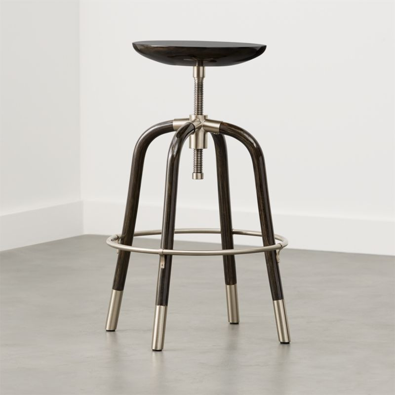 Foster Black Adjustable Stool + Reviews | CB2 | CB2