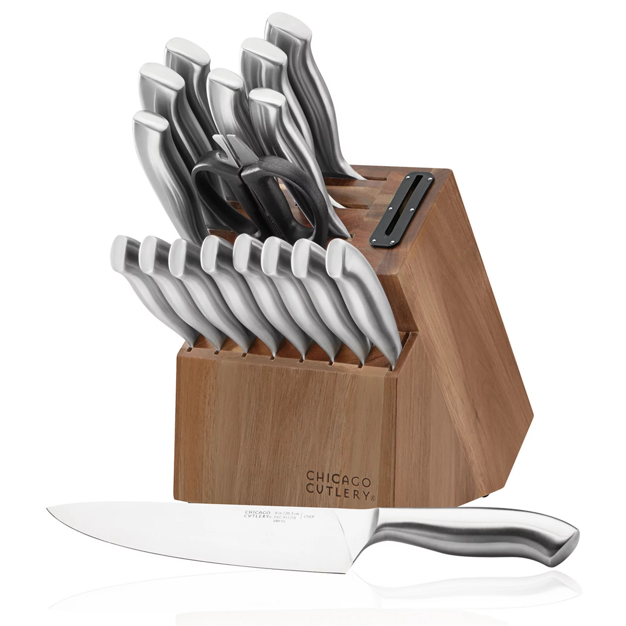 Chicago Cutlery Insignia 18-pc. Guided Grip Knife Block Set with Built-In Sharpener | Kohl's