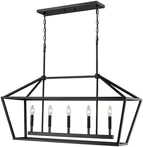 Millennium Lighting 3245-MB 56" Five Light Pendant, Matte Black Finish | Amazon (US)