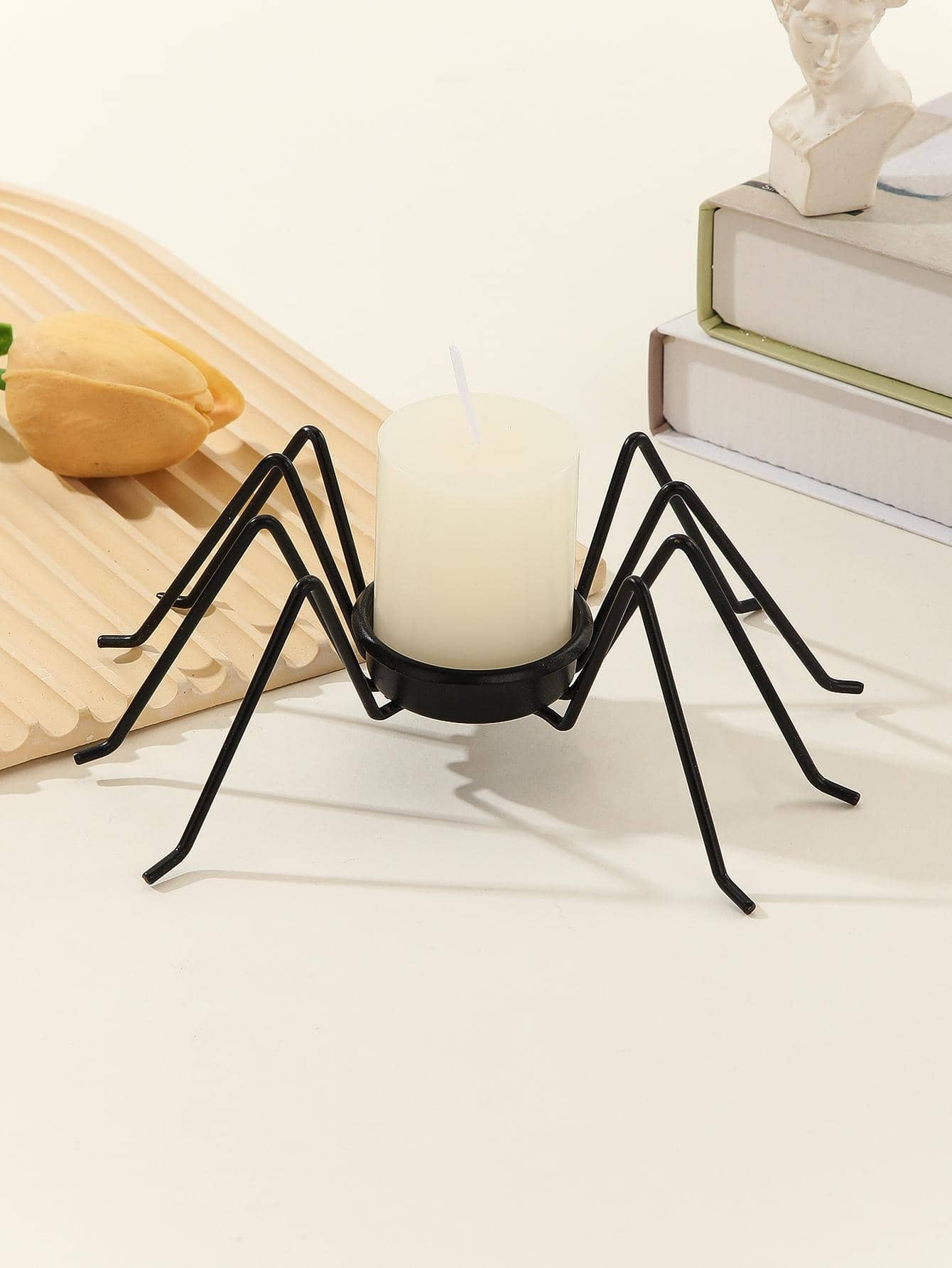 1pc Iron Candle Holder, Creative Solid Spider Design Candle Stand For Home Decor | SHEIN