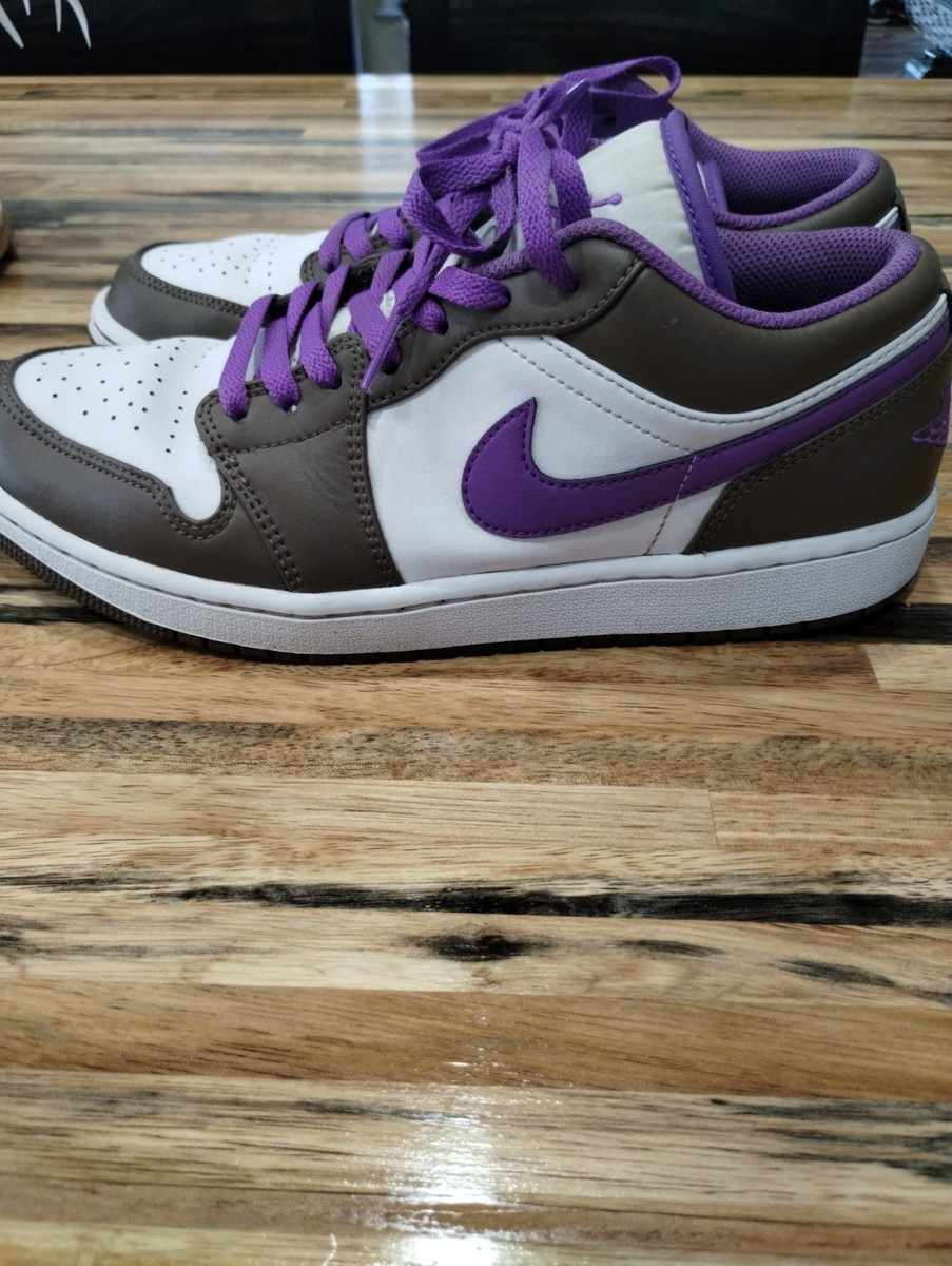Air Jordan 1 Low Purple Mocha Palomino Wild Berry Men's Size 9.5 | eBay US
