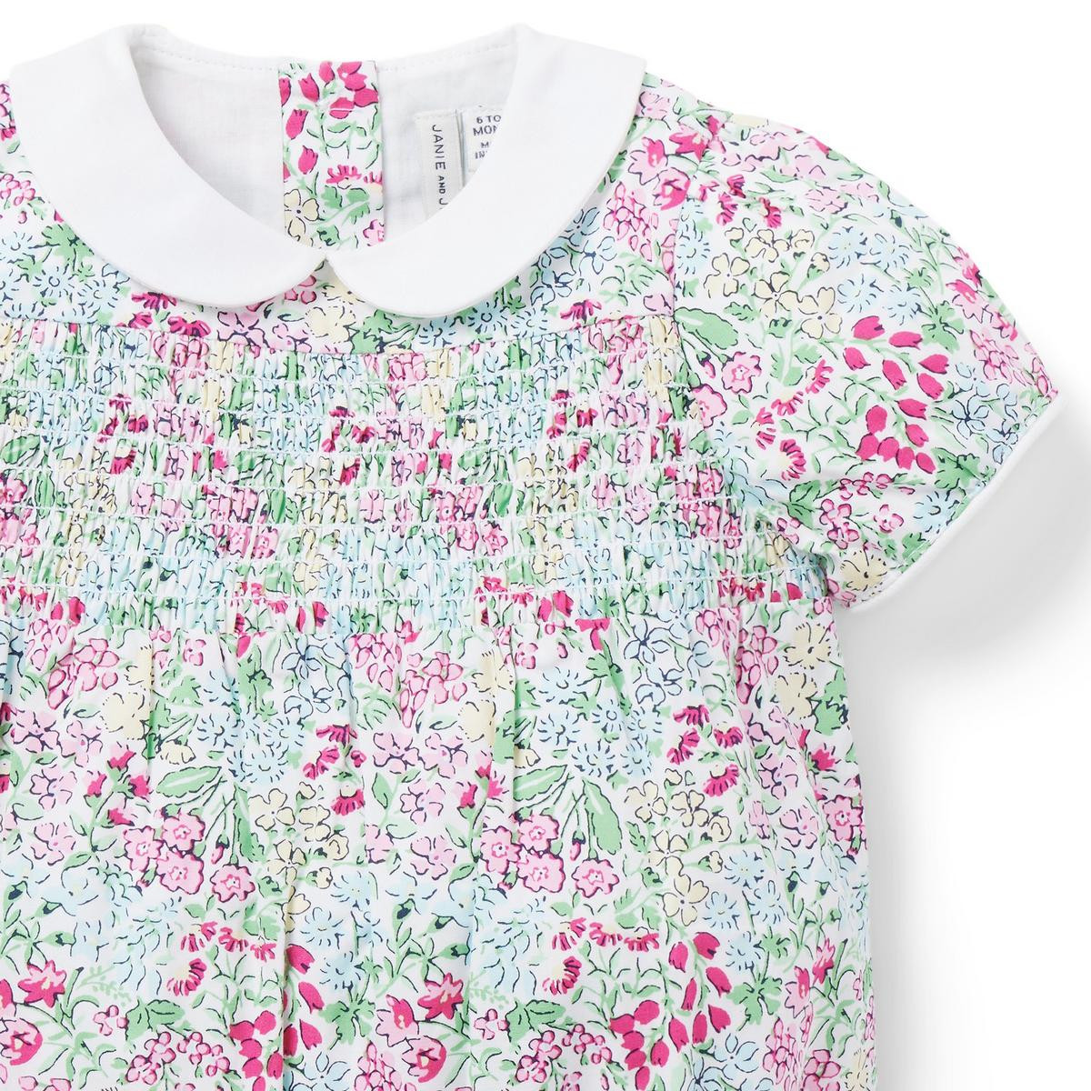 The Charlotte Floral Smocked Baby Romper | Janie and Jack