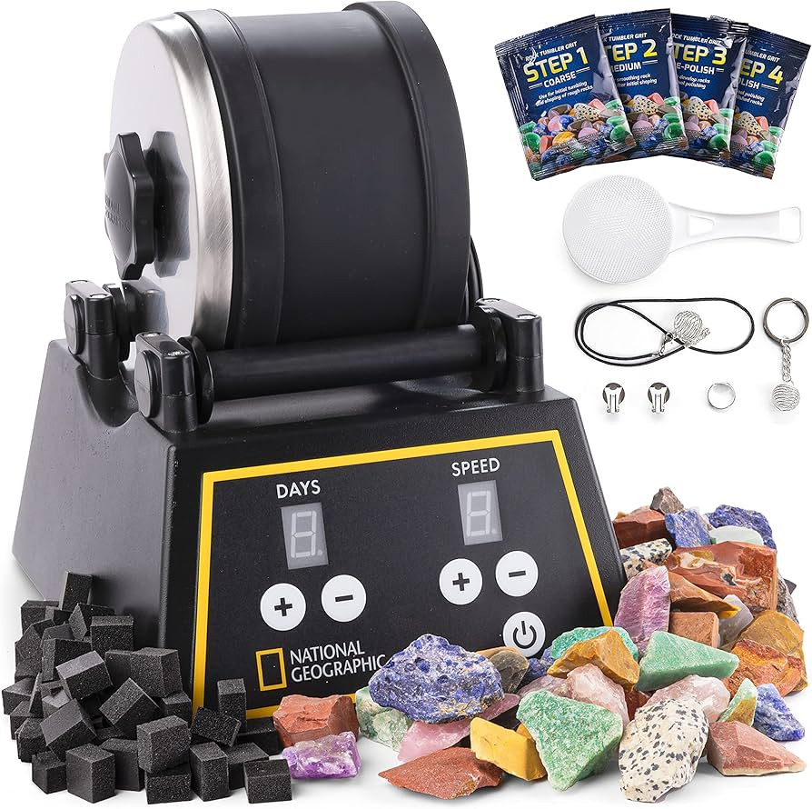 National Geographic Professional Rock Tumbler Kit - Complete Rock Tumbler for Adults & Kids with ... | Amazon (US)