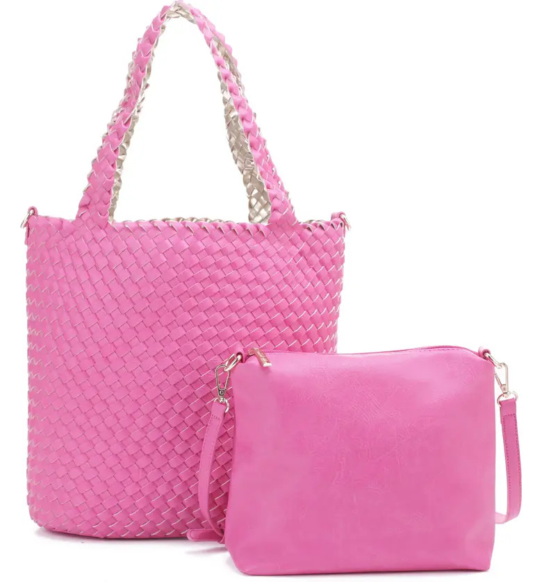 Mali + Lili Ray Woven Vegan Leather Tote & Crossbody Duo | Nordstrom | Nordstrom