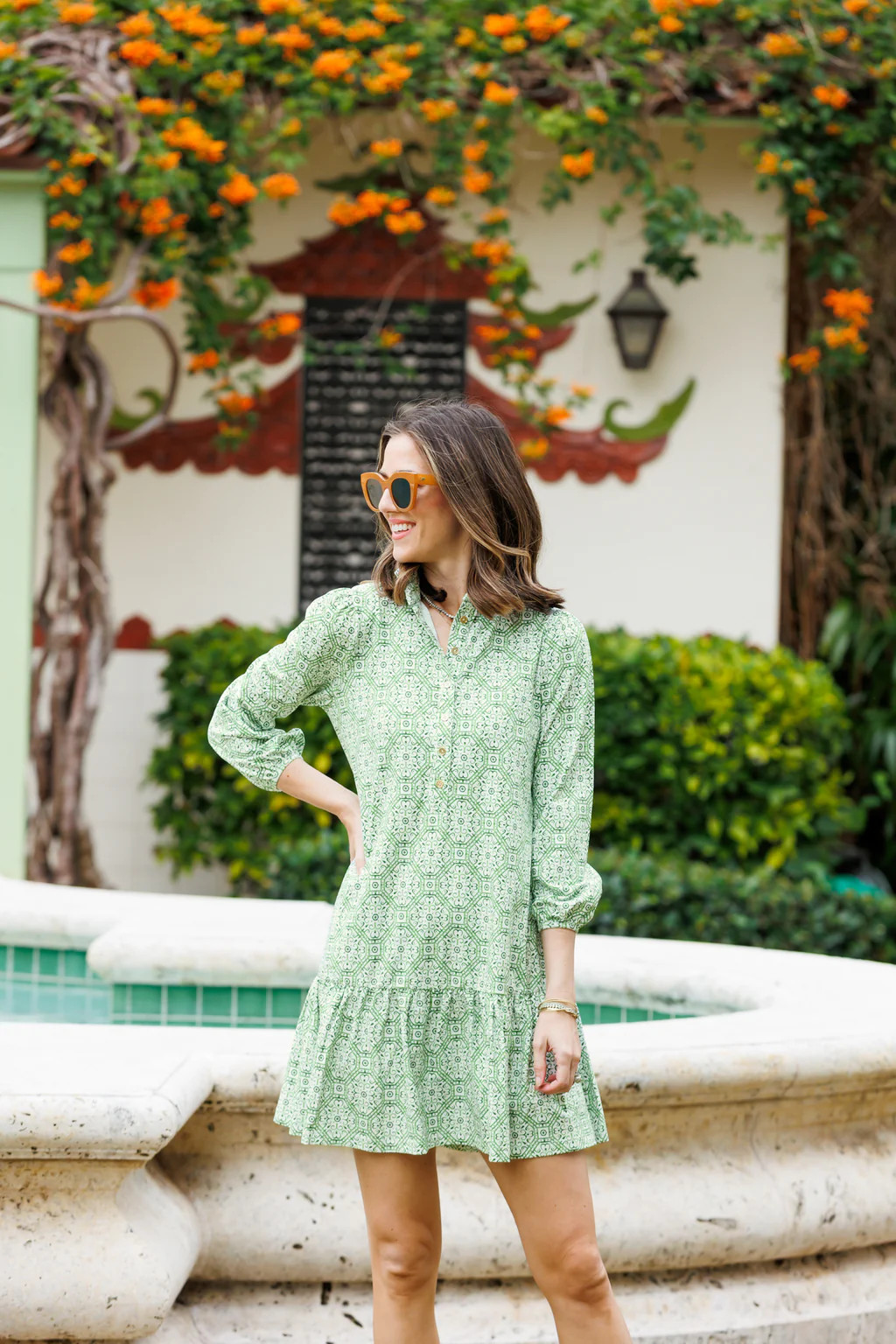 Adara Dress in Ivy Courtyard | Duffield Lane