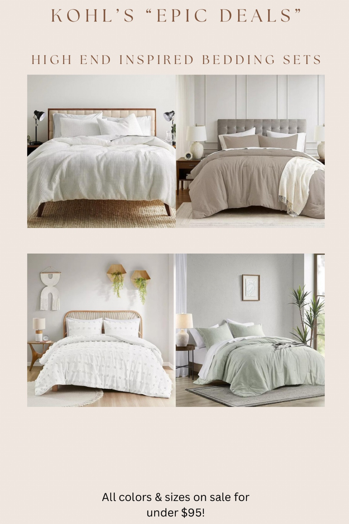I can’t believe the prices of these high end inspired bedding sets on @kohls right now 😍😍🙌🏻🙌🏻 all sizes on sale for under $95 right now!  

Use code “get20” for deals!

#kohls #kohlspartner #kohlsfinds


#LTKsalealert #LTKhome #LTKfindsunder100