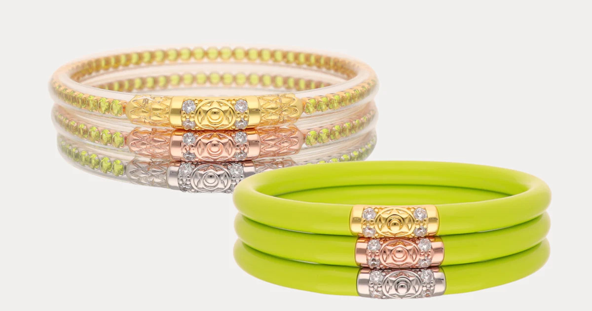 Peridot Three Queens & Wasabi Three Kings All Weather Bangles® Bundle | BuDhaGirl