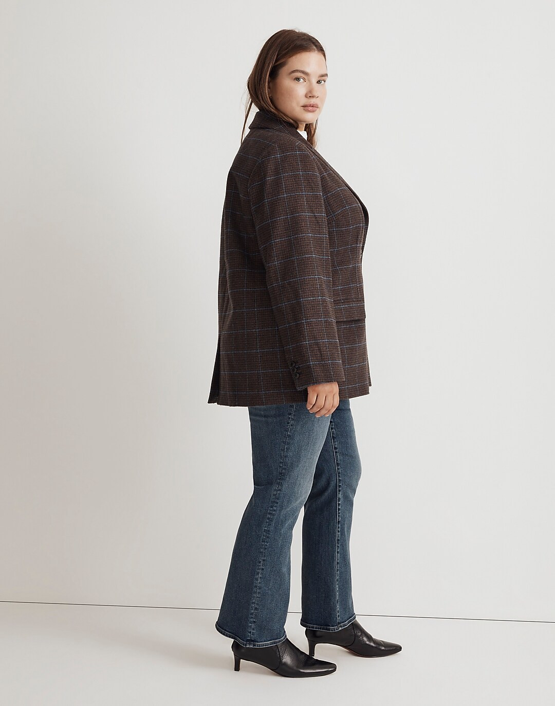 The Plus Bedford Oversized Belted Blazer in Stripe | Madewell
