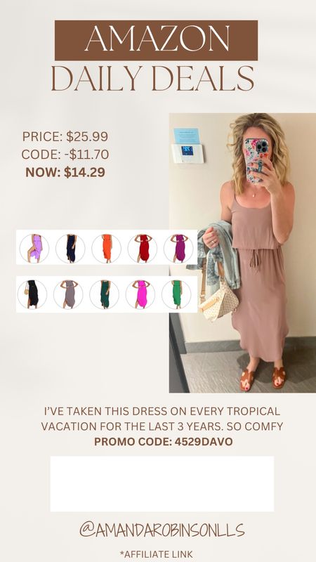 Amazon daily deals
Casual women’s maxi dress 

#LTKSaleAlert #LTKFindsUnder50 #LTKTravel