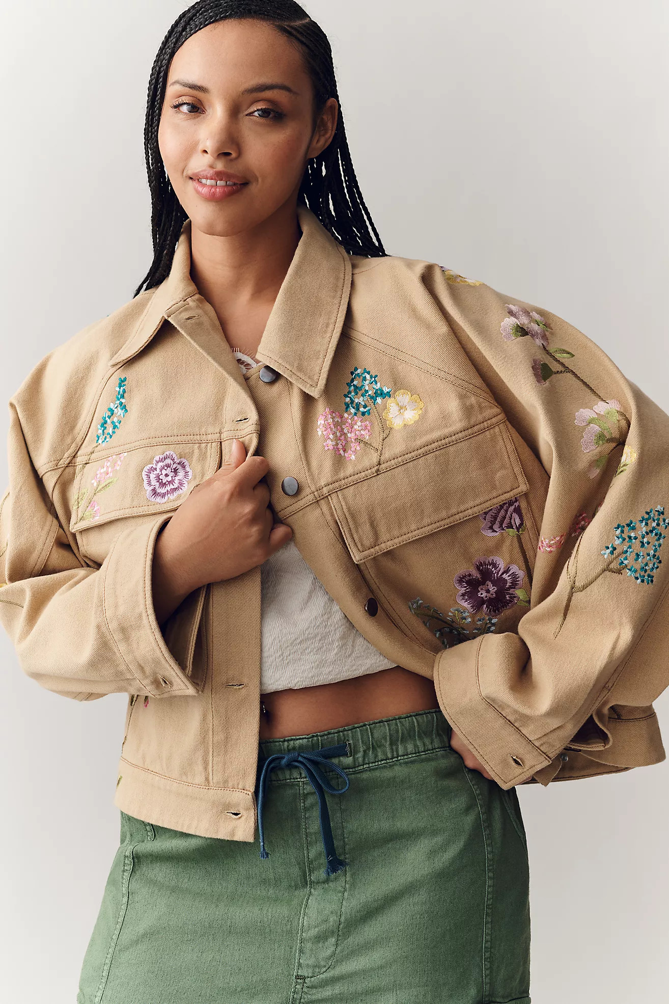 By Anthropologie Floral Embroidered Jacket | Anthropologie (US)