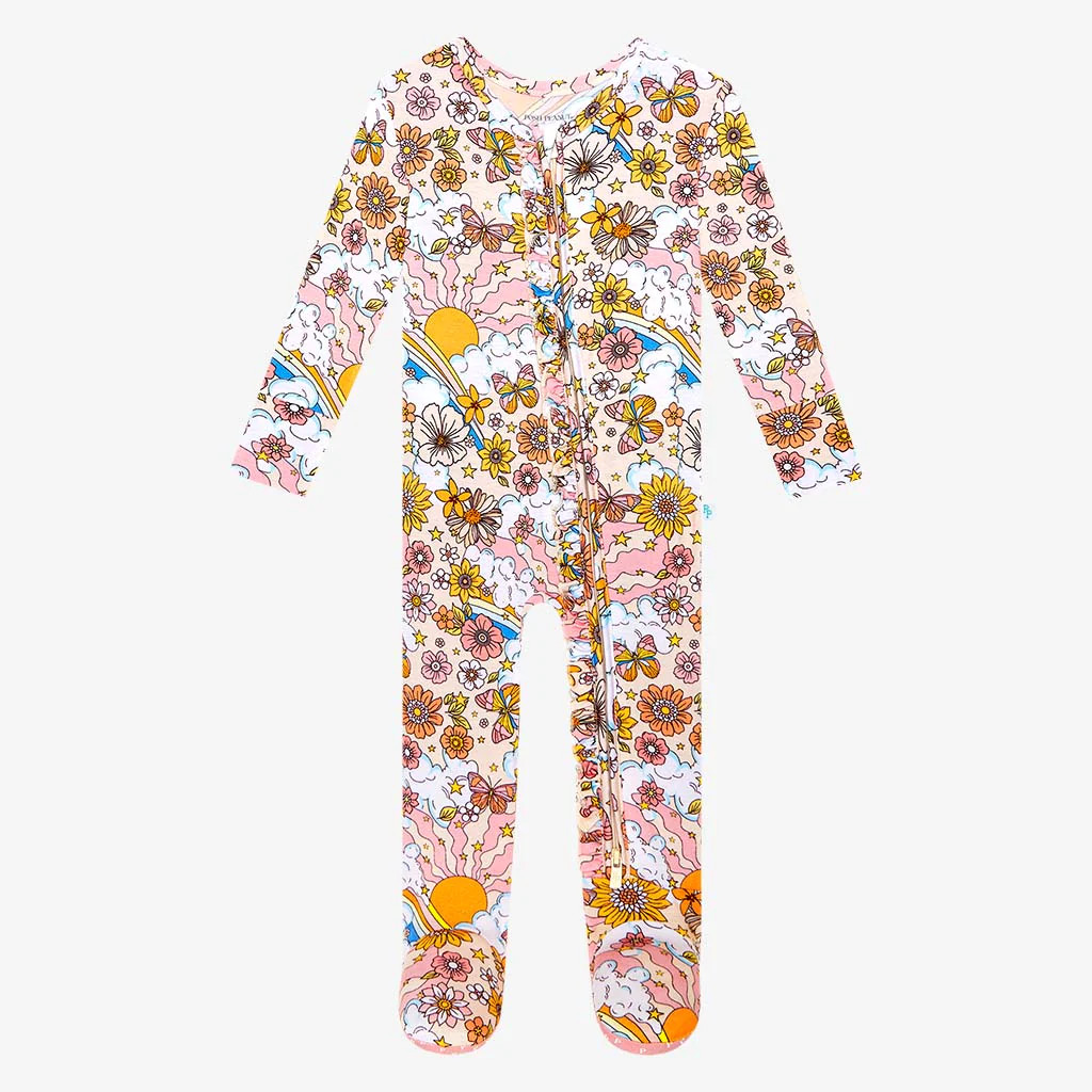 Butterflies Cream Baby Girl Sleeper | Dolly | Posh Peanut