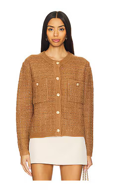 Line & Dot Alexa Cardigan in Camel from Revolve.com | Revolve Clothing (Global)