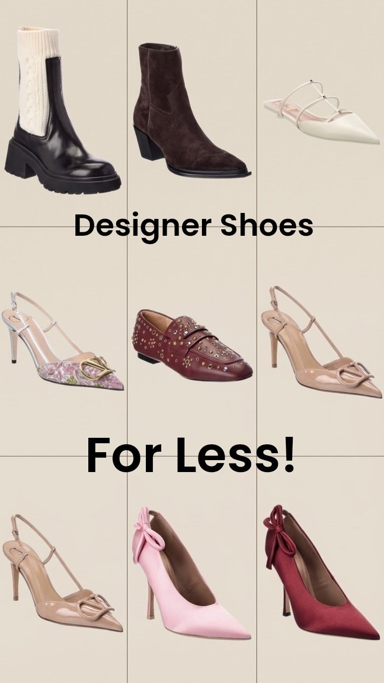 Valentino, Jimmy Choo, Farm Rio and more designer shoes for less! Many sizes left! Hurry!