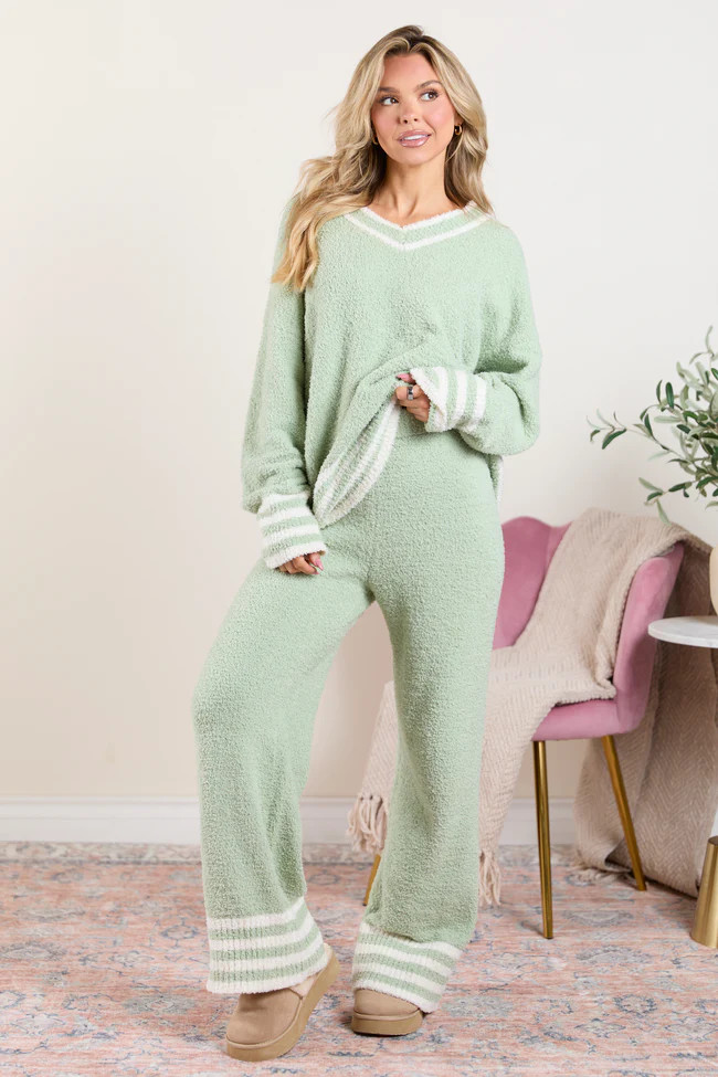 Angie Sage Striped Sweater Lounge Pants SALE | Pink Lily