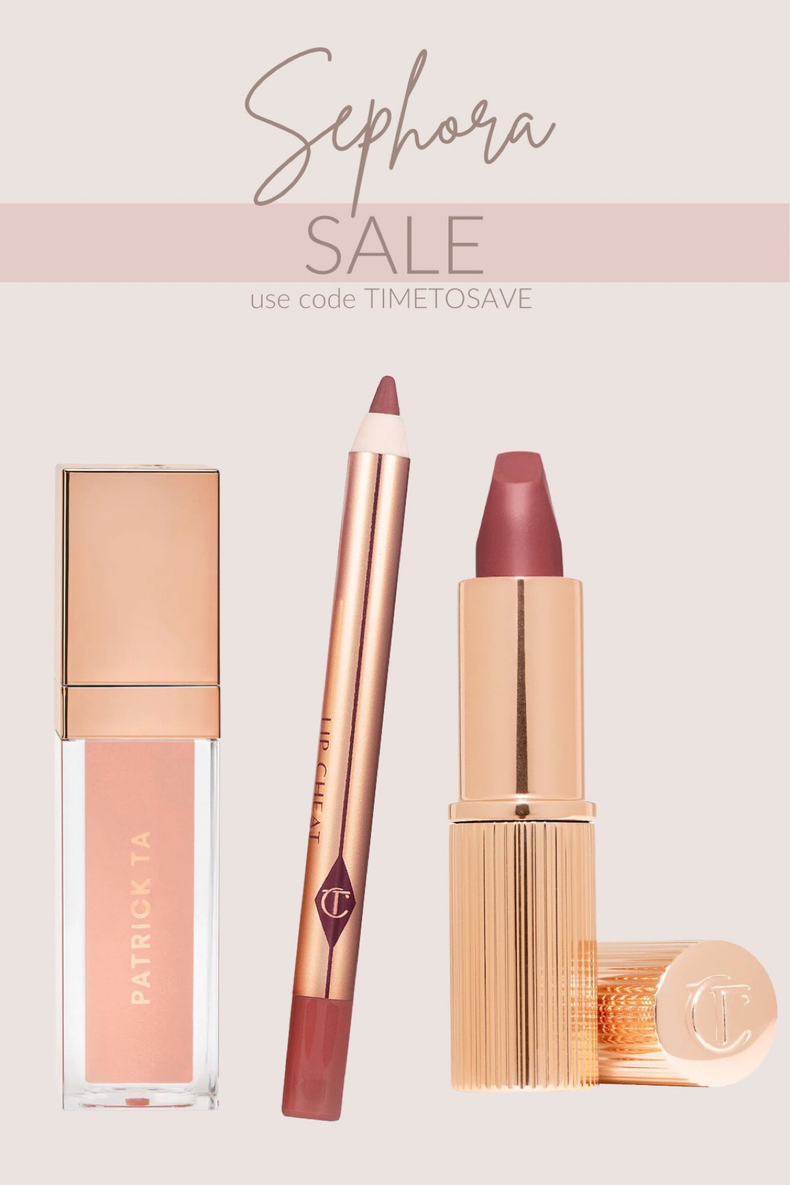 Sephora SALE // My favorite lip combo! Use code TIMETOSAVE when you login.

Lip liner: pillow talk
Lip stick: very Victoria 
Gloss: superficial 

#LTKbeauty #LTKHolidaySale #LTKsalealert