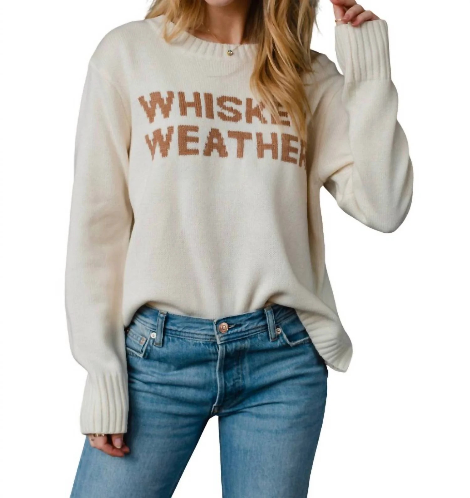 Whiskey Weather Sweater In Ivory | Shop Simon