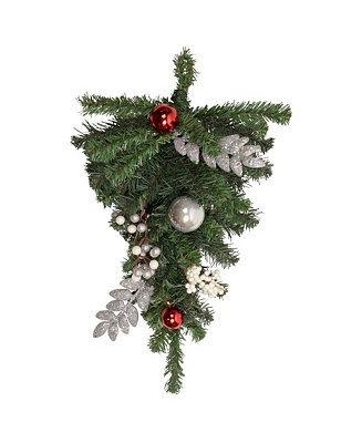 Northlight Pre- Lit Decorated Pine Artificial Teardrop Christmas Swag Cool Led Lights, 20 | Macys (US)