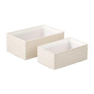 The Container Store® Large Kiva Storage Bin Linen | The Container Store
