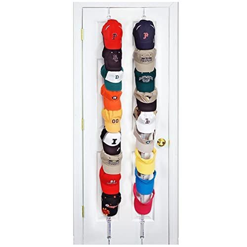 Perfect Curve CapRack18 Over-The-Door Cap Organizer, Two Straps, Holds Up To 18 Caps, Black | Amazon (US)