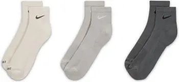 Dri-FIT Everyday Plus 3-Pack Cushioned Training Ankle Socks | Nordstrom