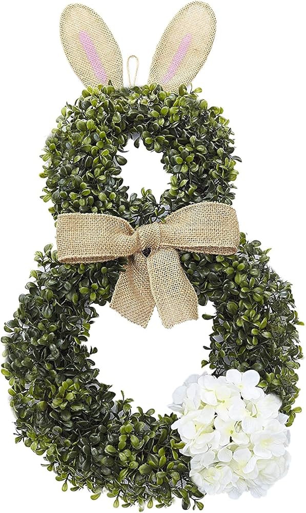 Cottontail Easter Bunny Wreath - Spring Season Front Door Decoration | Amazon (US)