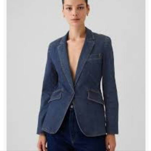 New GAP Denim Blazer - 8 Tall | Poshmark
