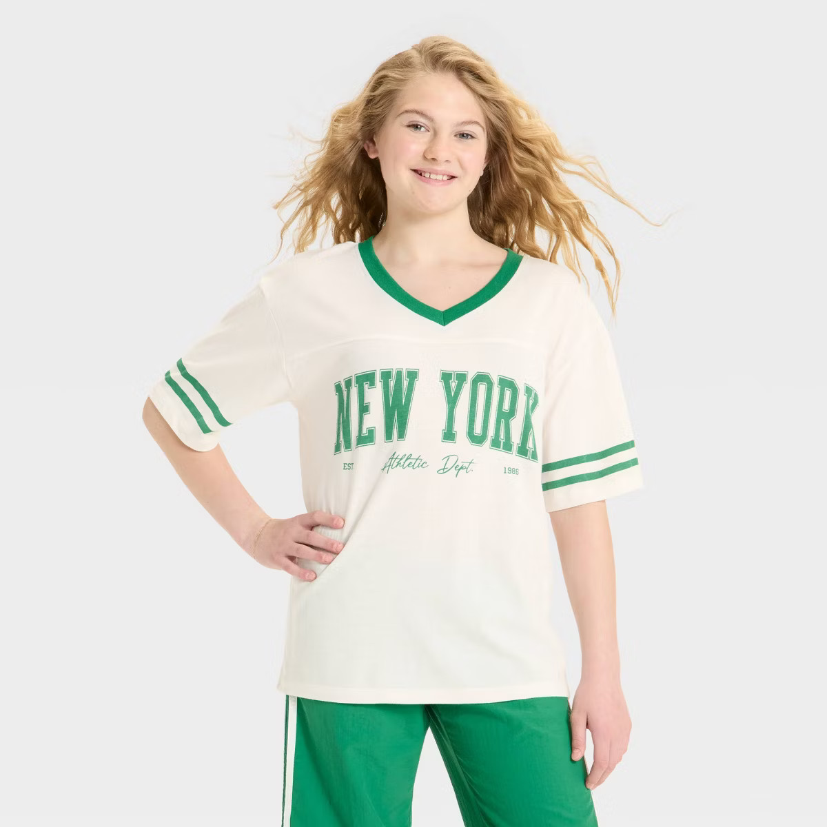 Girls' Jersey Oversized Graphic T-Shirt - art class™ | Target