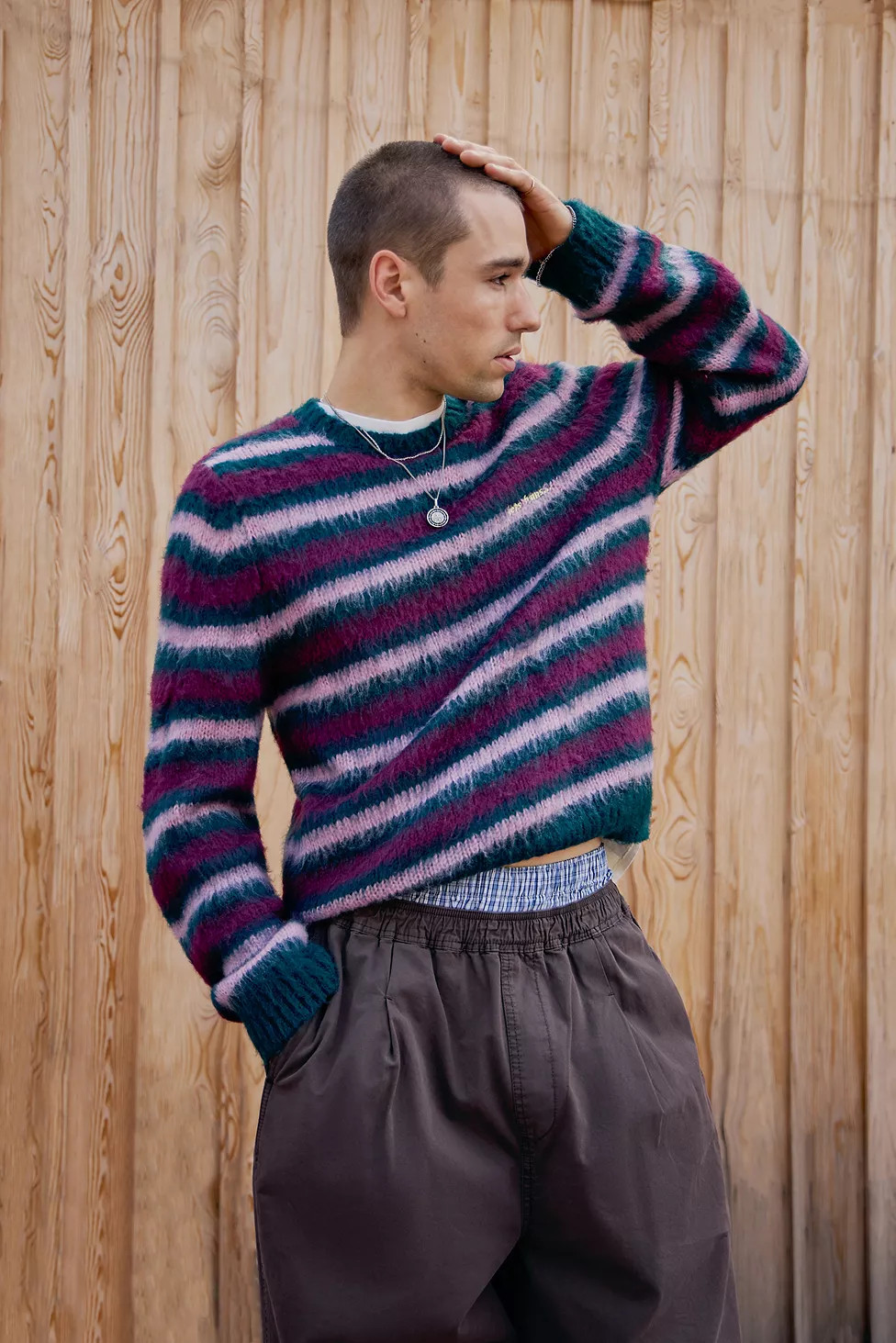iets frans... Berry Remi Striped Jumper | Urban Outfitters UK