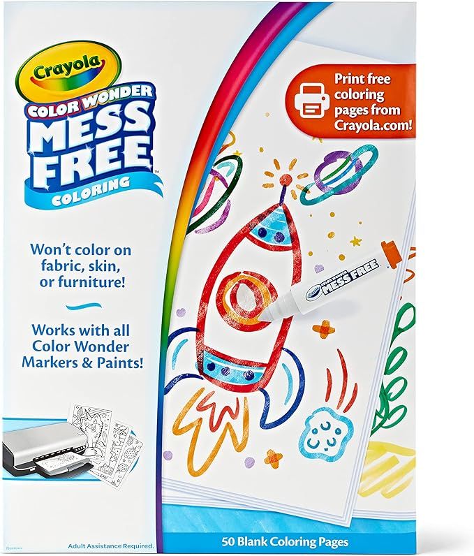 Crayola Color Wonder Mess Free Coloring, Blank Coloring Pages, 50 Count, Printable Page Refill Se... | Amazon (US)
