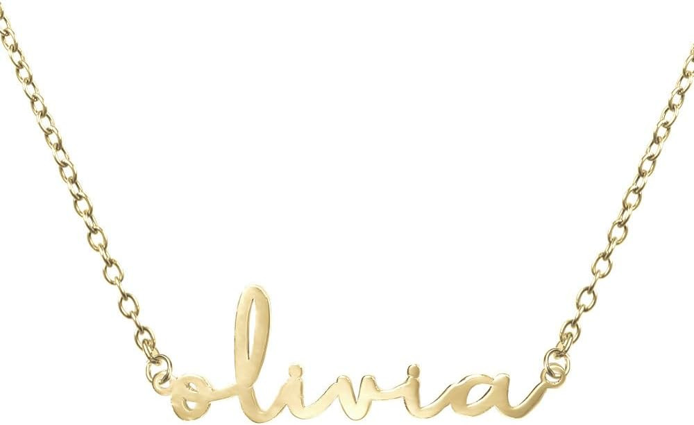 PicturesOnGold.com Custom Name Necklace For Women Personalized Name Necklace in Sterling Silver o... | Amazon (US)