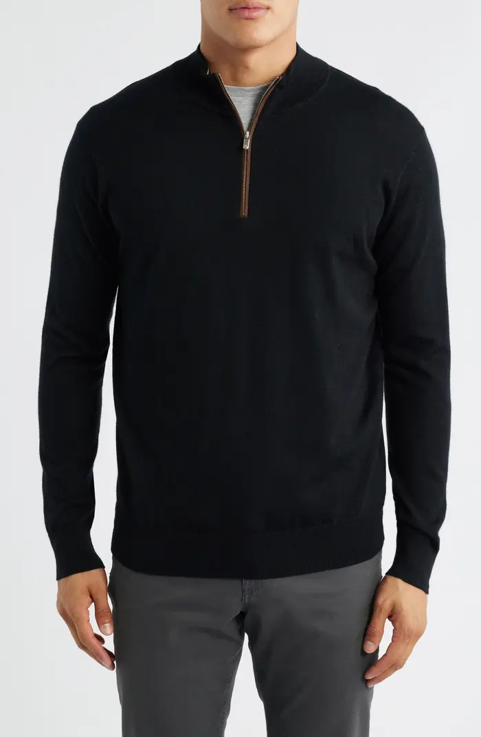 Peter Millar Autumn Crest Merino Wool Blend Quarter Zip Sweater | Nordstrom | Nordstrom