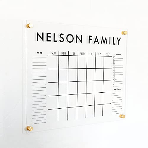 Amazon.com: Large Acrylic Calendar, Dry Erase Monthly Acrylic Calendar, Dry Erase Wall Calendar :... | Amazon (US)