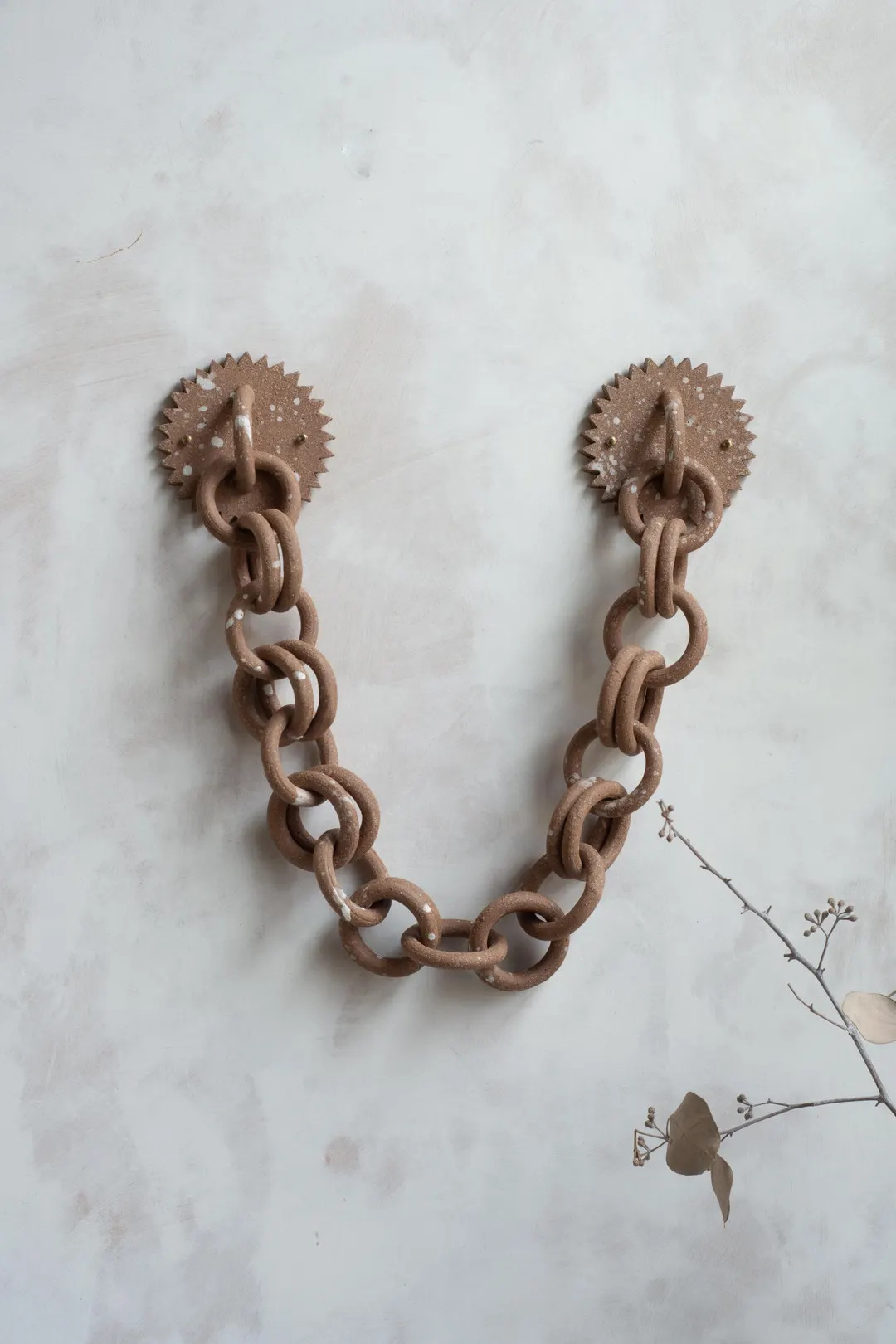 Stoneware Ceramic Link Chain Wall Hanging: Nomadic Sculpture - Etsy | Etsy (US)