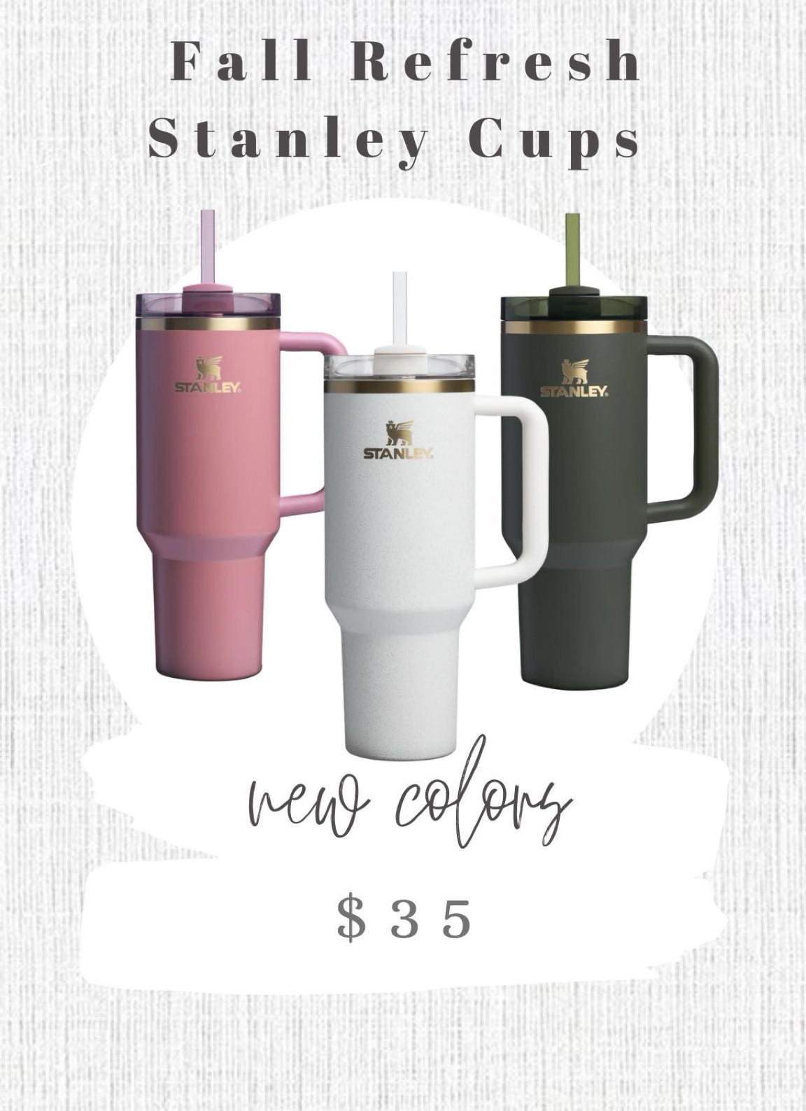 Stanley cups: New colors for fall refresh ✨LOVING the gold details and especially the antique pink, white and green! 

Teacher gift ideas, gift ideas for her, Christmas present, college essentials, workout gear, tumbler with straw and handle 

Insulated mug, water bottle, drinking cup with straw, transit bottle, water bottle

#LTKStyleTip #LTKSeasonal #LTKActive