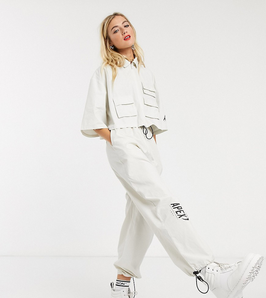 COLLUSION super wide parachute pants in stone | ASOS (Global)