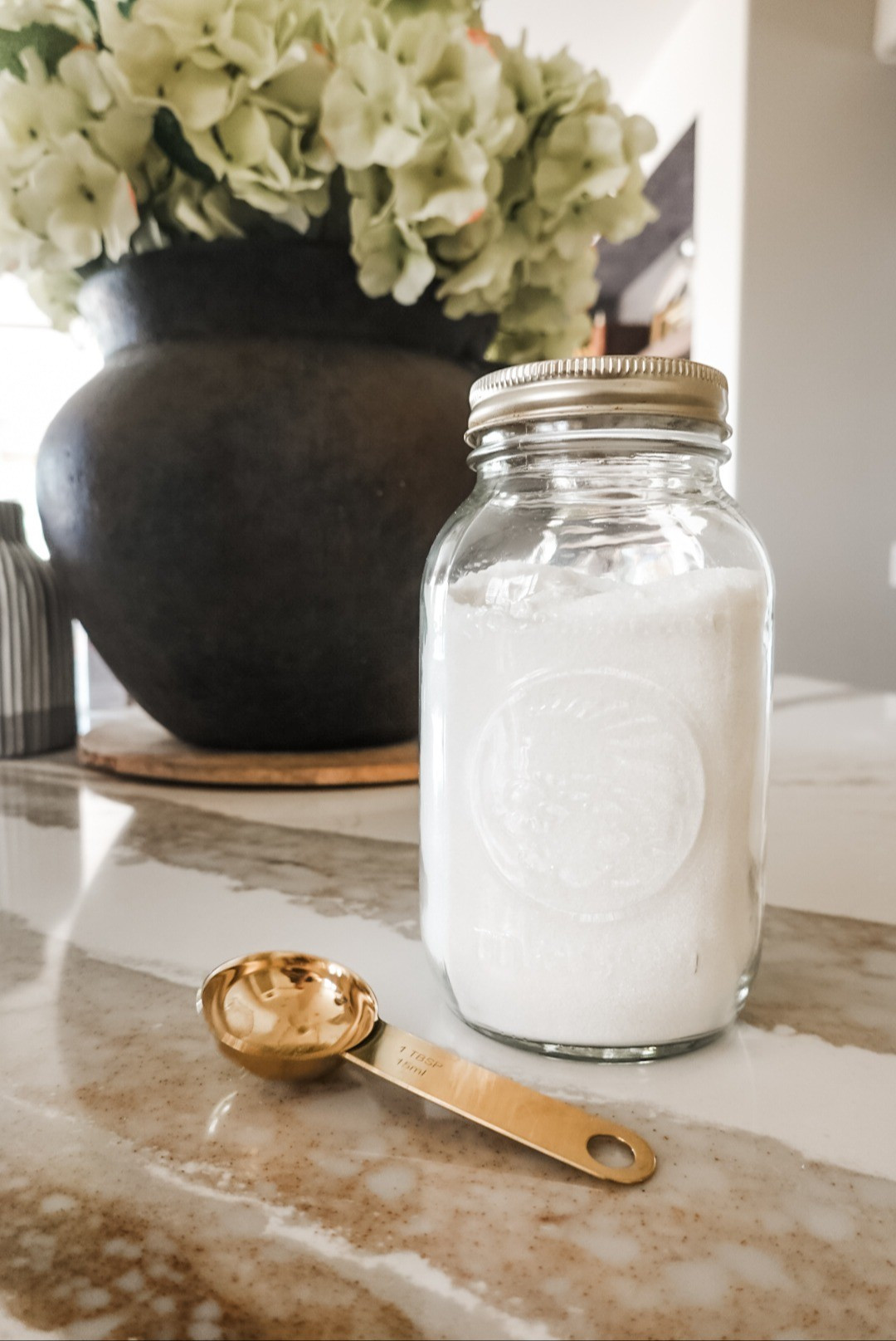 Here's my shopping list and recipe for my homemade dishwasher detergent: 1 cup Washing Soda •1 cup Borax •½ cup Citric Acid •½ Sea Salt •20 drops of lemon essential oil •Mix it all together in a 32 oz Ball (Mason) jar. Use 1 tablespoon per load.*Most of these items have lasted me over a year and it's such a great, low-tox option. 

#LTKHome #LTKFindsUnder50

#LTKU