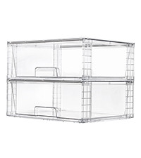 Vtopmart 2 Pack Large Stackable Storage Drawers,Easily Assemble Clear Acrylic Bathroom Closet Und... | Amazon (US)