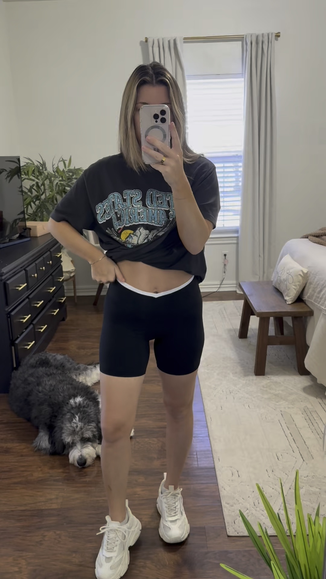 Shorts- S 
T-shirt - L 
Flannel - L 
Shoes - 8.5 (I’m normally a true 7.5, you have to size up!)

Biker shorts, spring outfit women, SAHM casual outfit, mom outfit, stay at home mom, target finds 

#LTKShoeCrush #LTKFindsUnder50 #LTKStyleTip