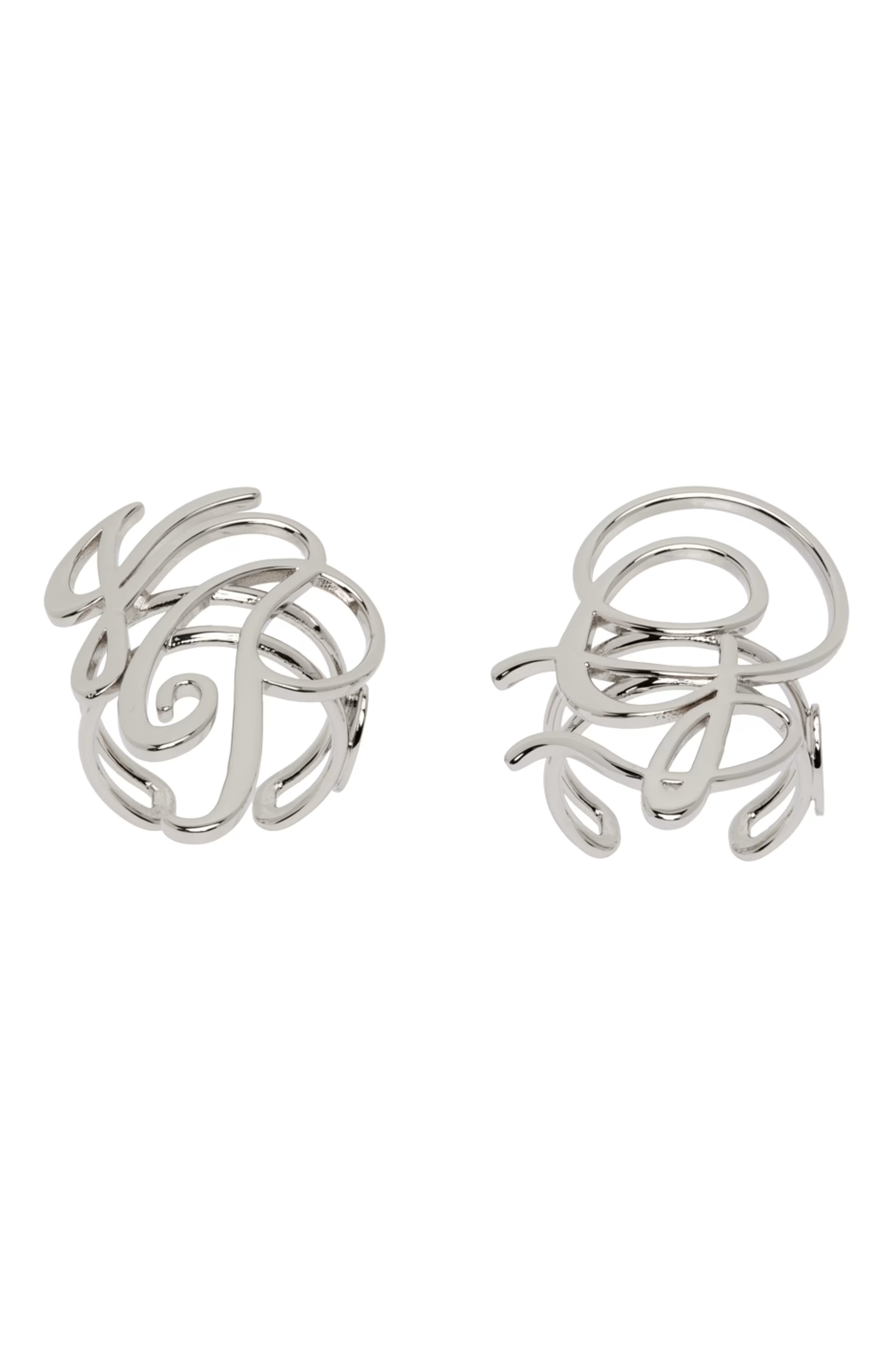 Silver 'The Calligraphy' Ring Set | SSENSE