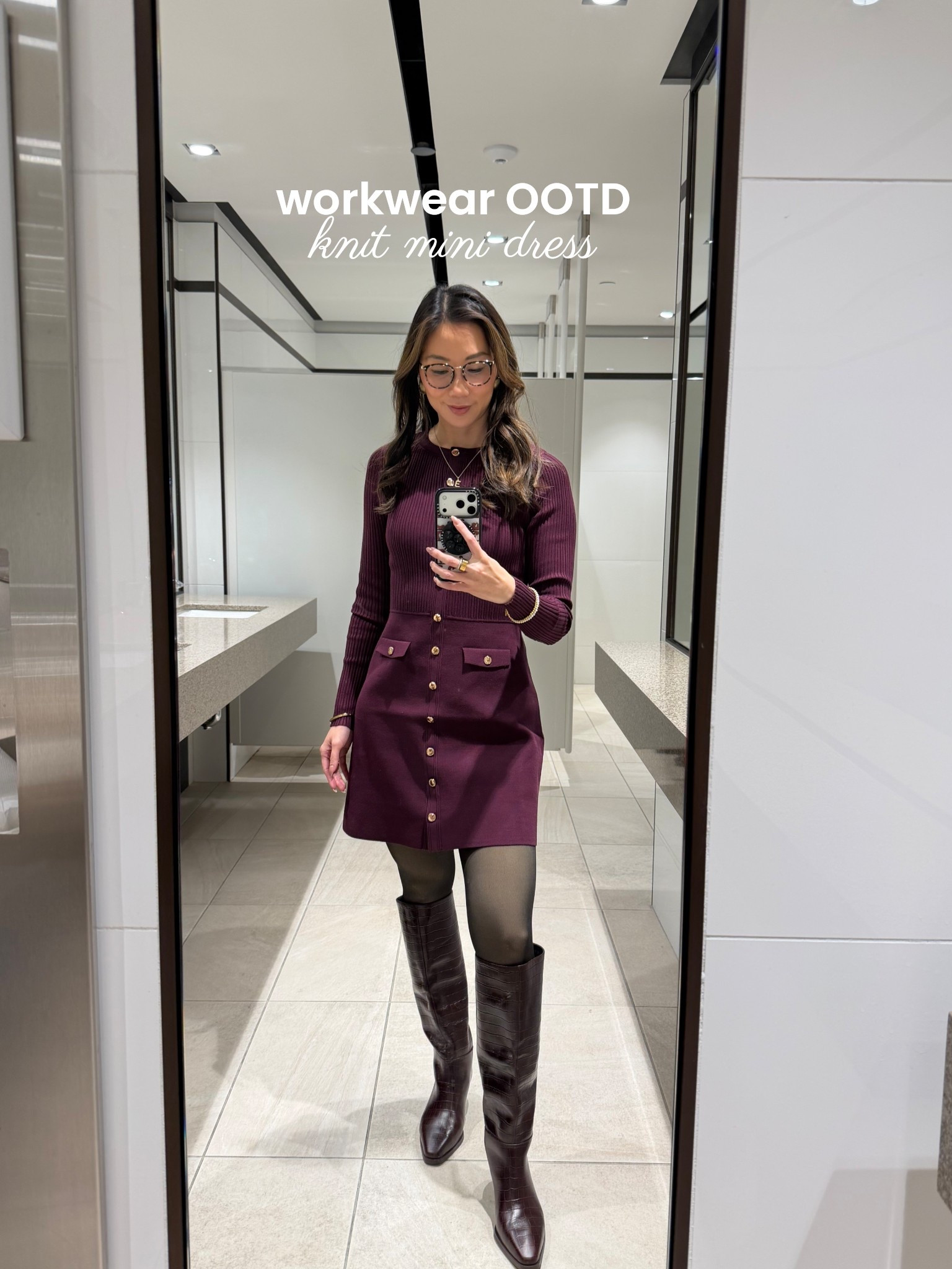 An easy work-to-weekend dress. This Ever New long sleeve knit dress in a rich wine shade is soft, flattering, and so comfortable to wear all day. Great for office outfits, holiday events, or dressed down with flats and a coat. A true fall-to-winter staple.

#LTKmomlife #LTKHoliday #LTKWorkwear