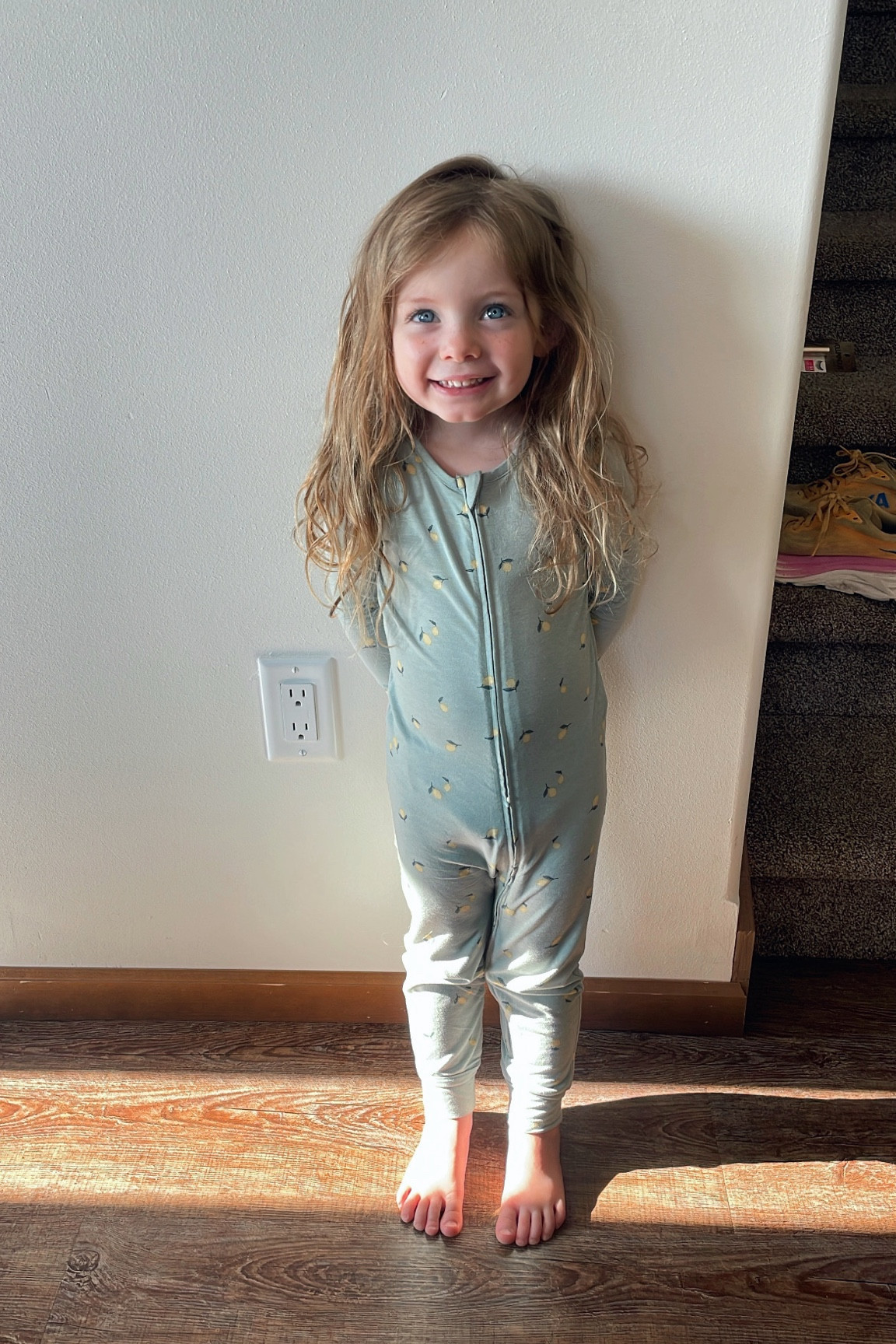 These toddler Jammies from Walmart are SO good. Seriously the softest things ever & super stretchy so will last forever. Also pretty thin, so perfect for Spring/Summer. Comes in 4 prints, Theo has the rocket ship ones. Only $14, & very comparable to Kyte Baby or Little Sleepies 