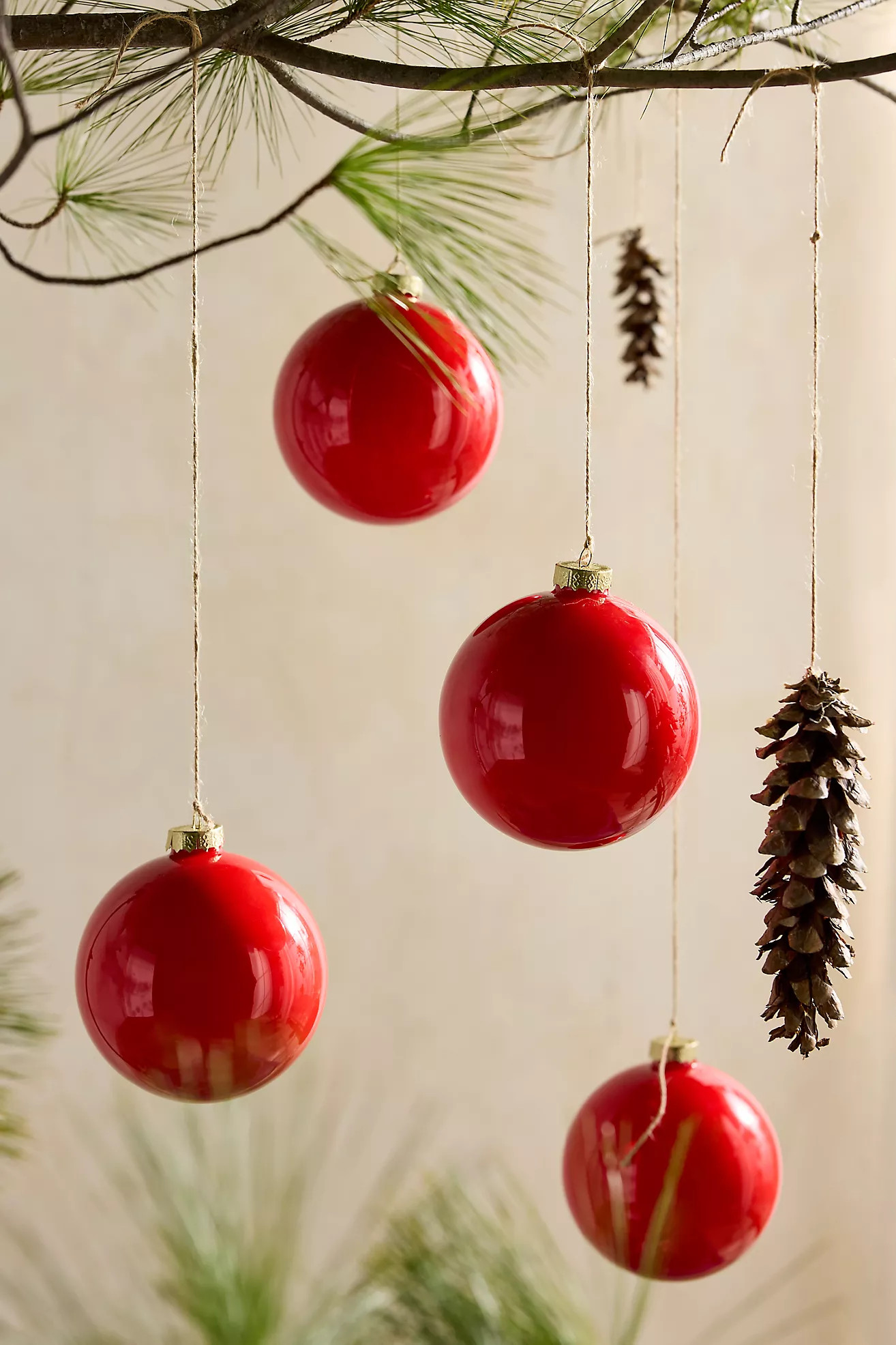 5" Colorful Glass Bauble Ornaments, Set of 6 | Terrain