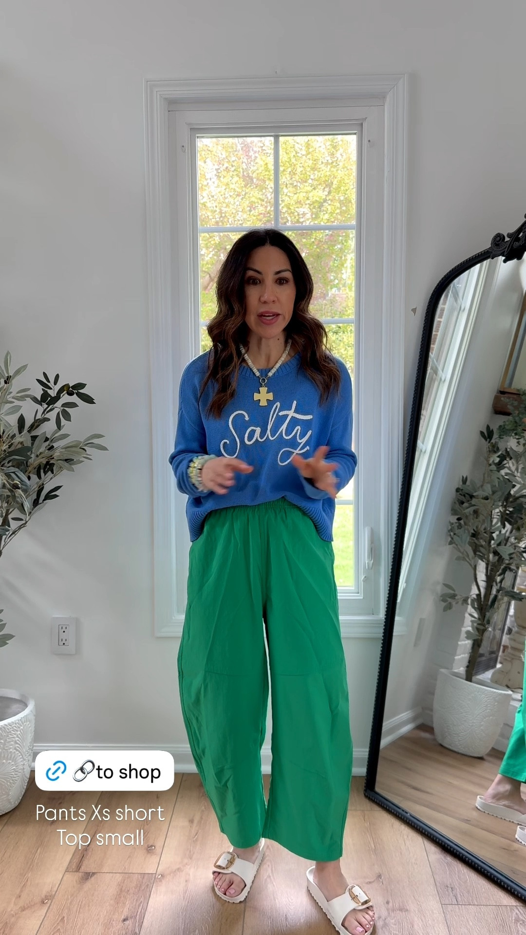 Green barrel pants XS short period summer sweater small.

#LTKOver40 #LTKSaleAlert #LTKPetite