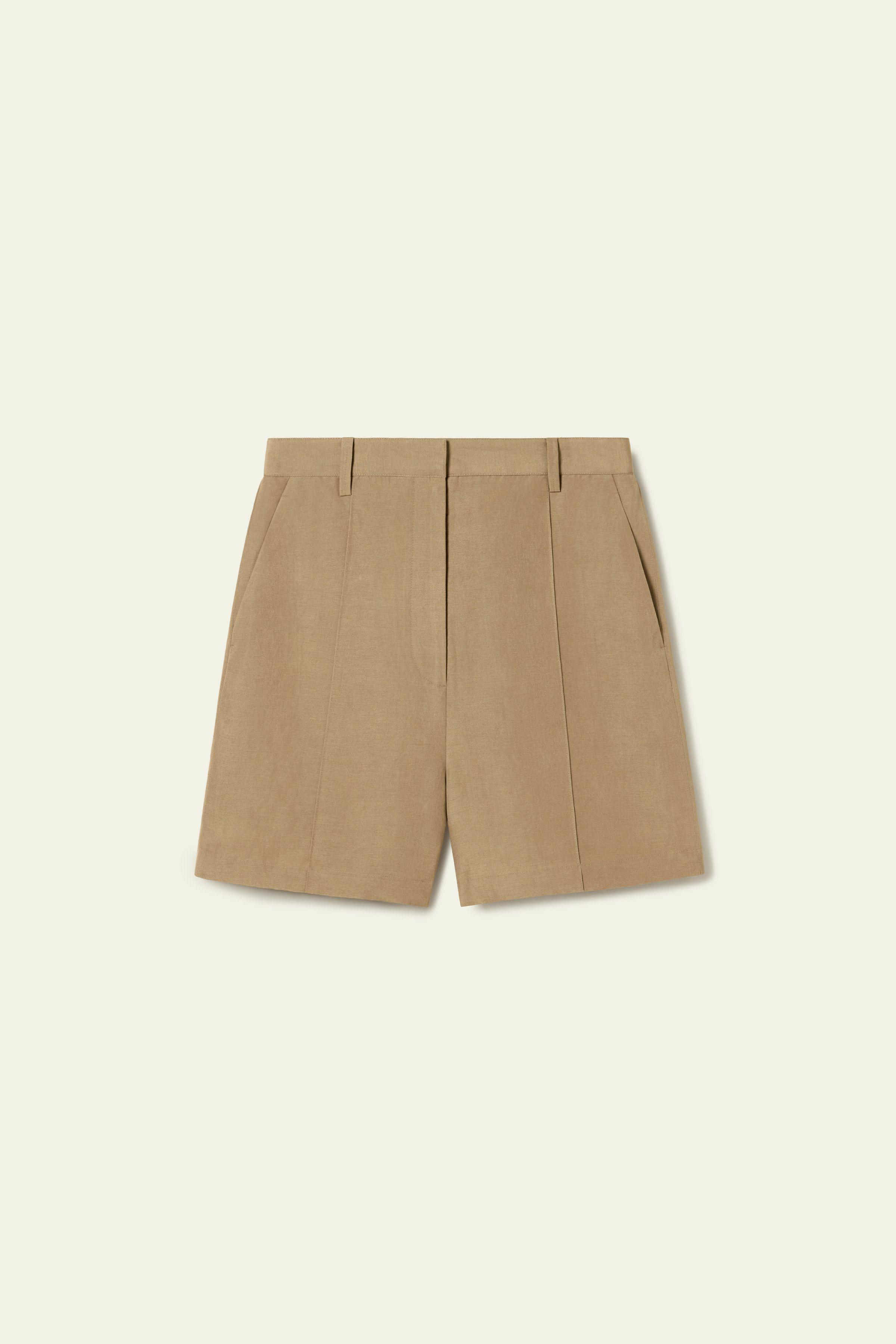 High-Rise Silk Linen Shorts | LILYSILK